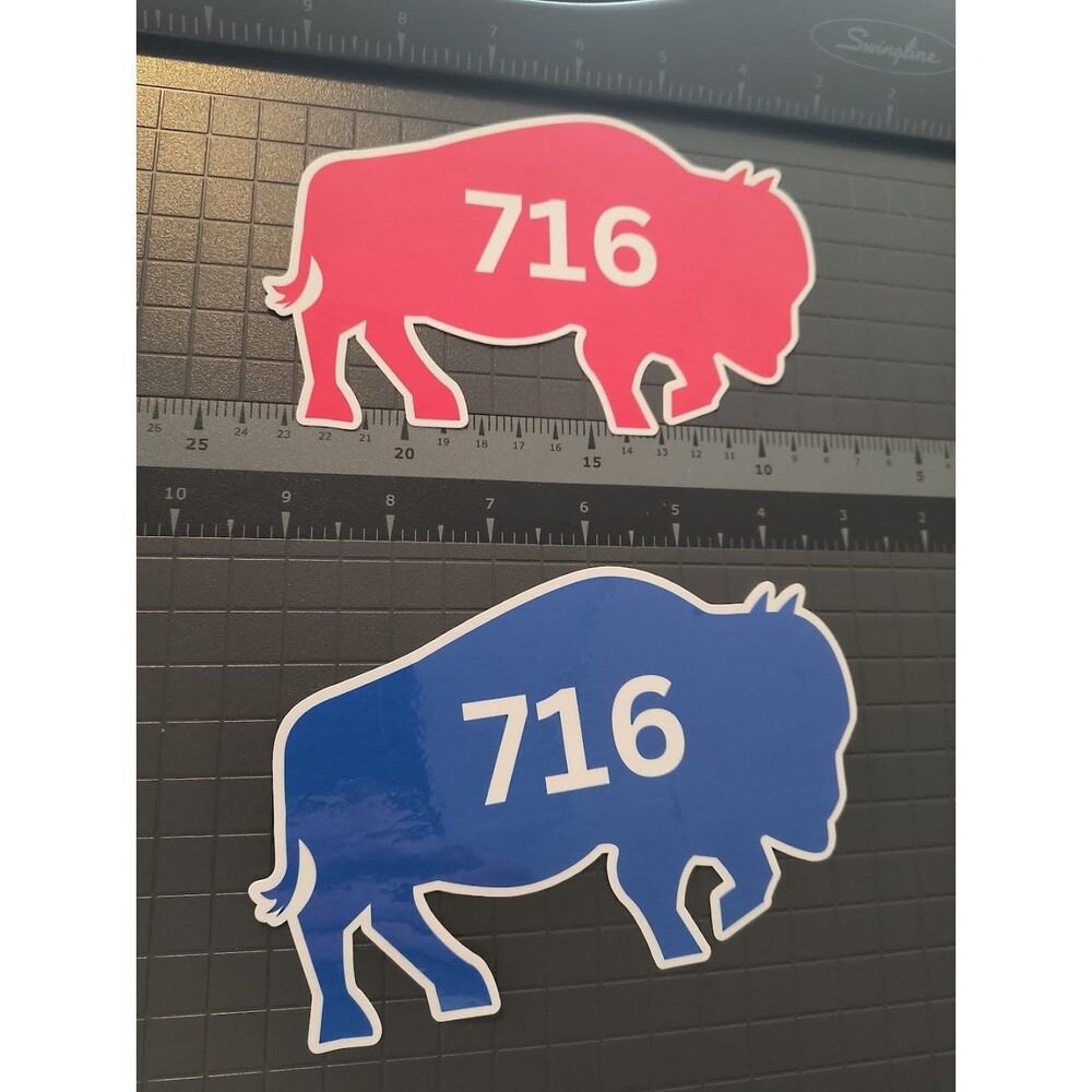 Buffalo NY 716 Decal Area Code Phone Sticker (2 Pack)